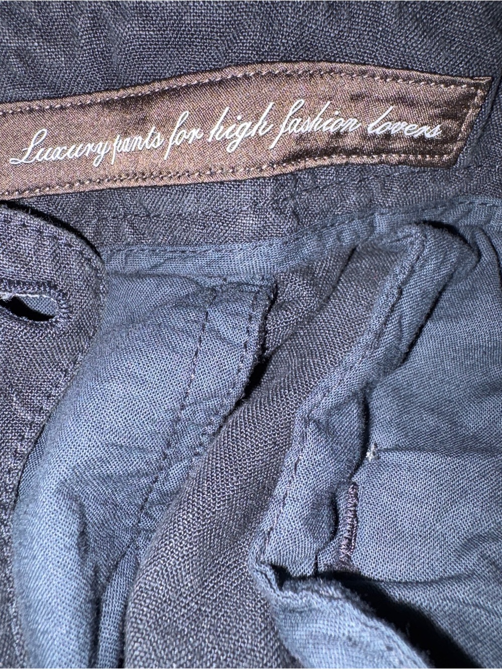 Peserico Dark Navy Linen-Blend MSRP $505 Pants with Tag - Picture 9 of 15